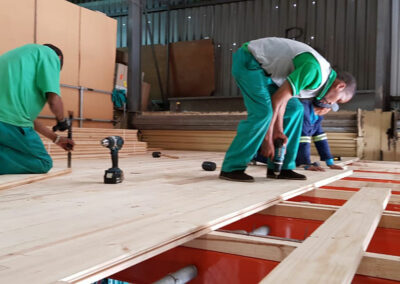 Building of mezzanine flooring